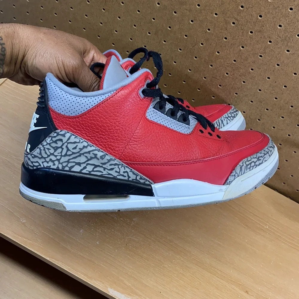 Air Jordan 3 Retro Unite Fire Red Cement Men’s Size 11.5 Sneakers (2020) - Picture 10 of 12
